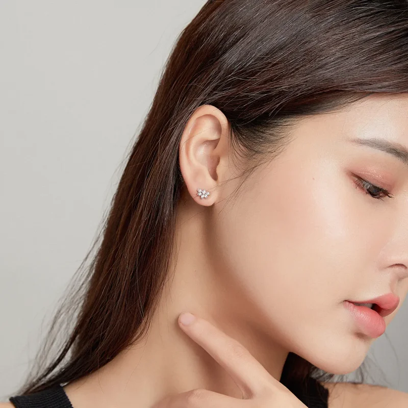 (image for) Pandora Style Blossoms On Moshang Ear clip - BSE476 - View 6