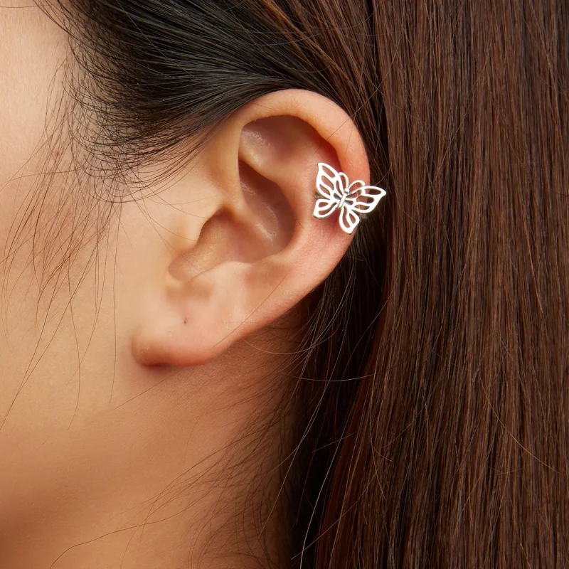 (image for) Pandora Style Butterfly Ear clip - SCE1506 - View 6