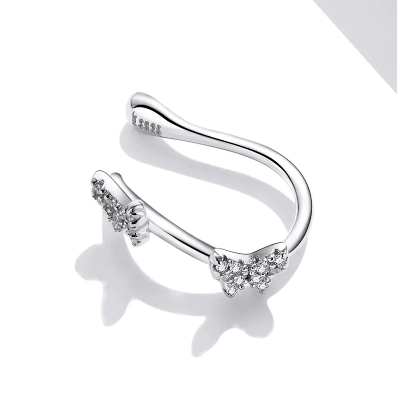 (image for) Pandora Style Butterfly Romance Ear clip - SCE1202 - View 3