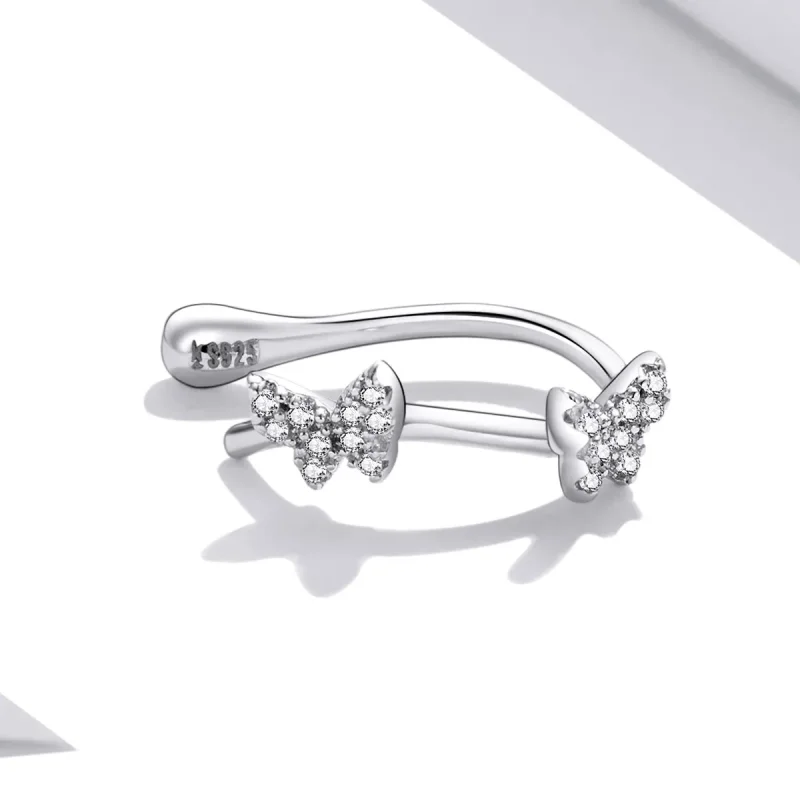 (image for) Pandora Style Butterfly Romance Ear clip - SCE1202 - View 4