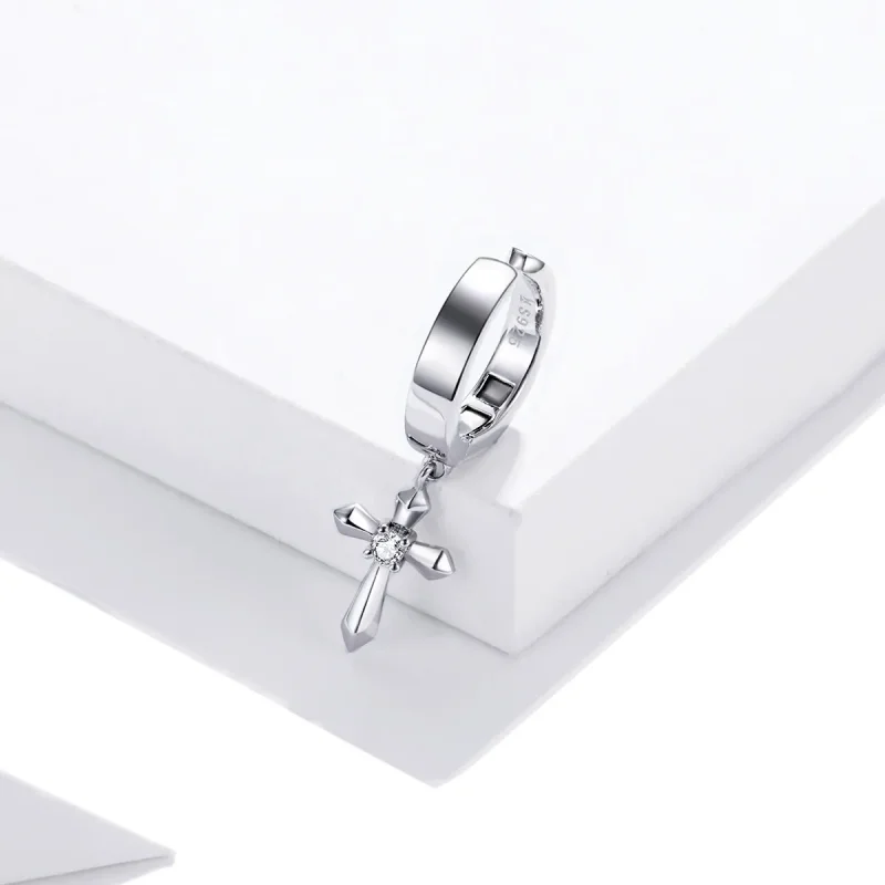 (image for) Pandora Style Cross Ear clip - SCE1033 - View 3