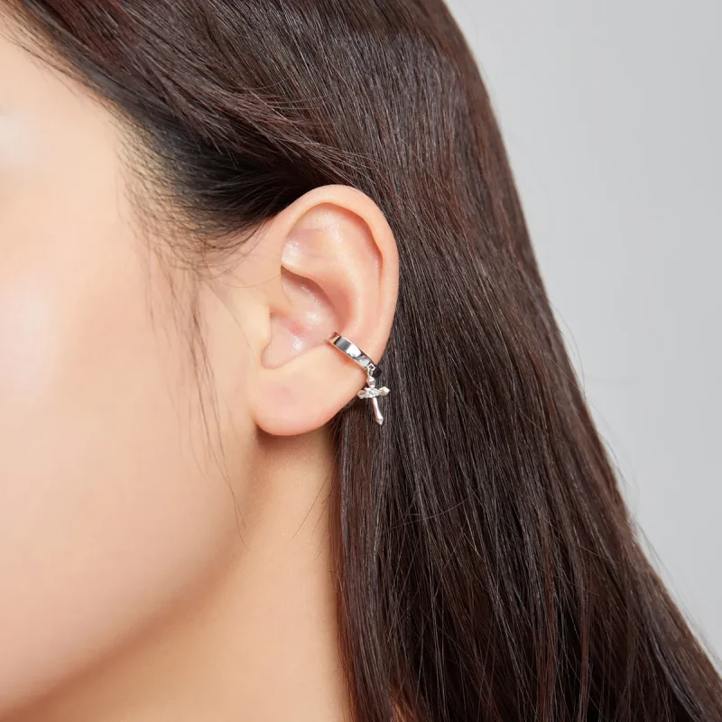 (image for) Pandora Style Cross Ear clip - SCE1033 - View 6