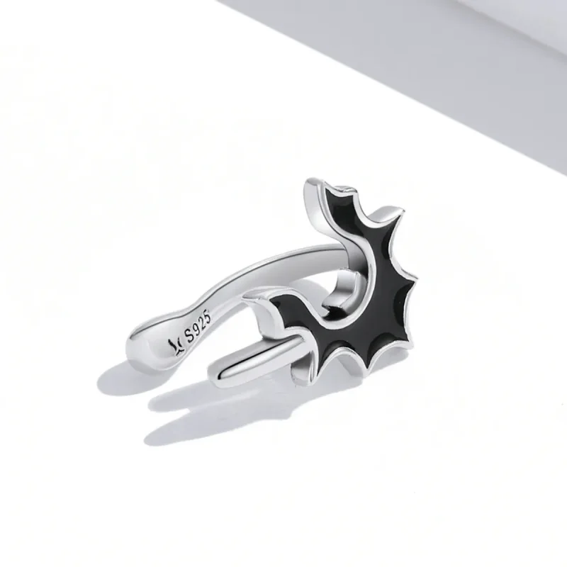 (image for) Pandora Style Dark Bat Ear clip - SCE1328 - View 3