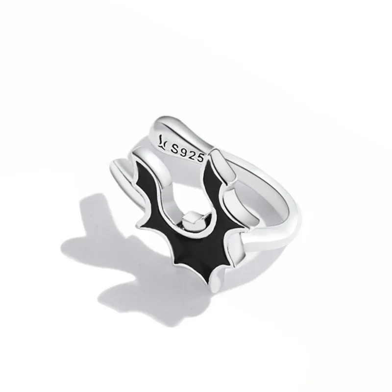 (image for) Pandora Style Dark Bat Ear clip - SCE1328 - View 4