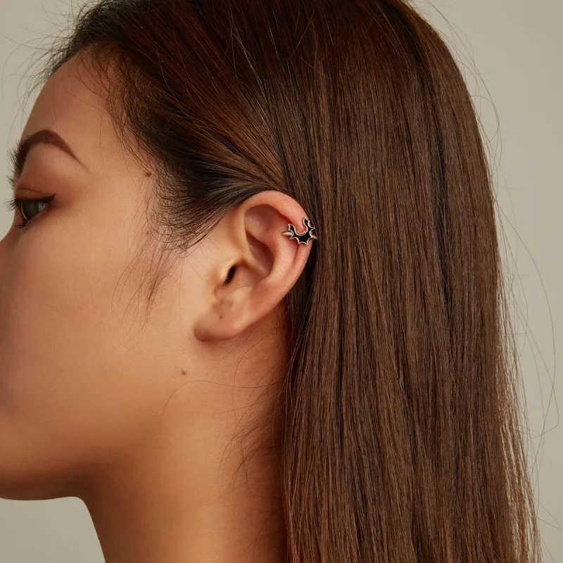 (image for) Pandora Style Dark Bat Ear clip - SCE1328 - View 6