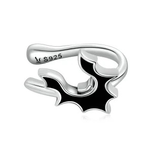 (image for) Pandora Style Dark Bat Ear clip - SCE1328