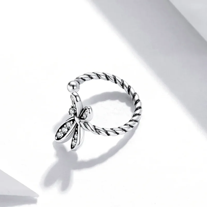 (image for) Pandora Style Delicate Dragonfly Ear clip - SCE1295 - View 4