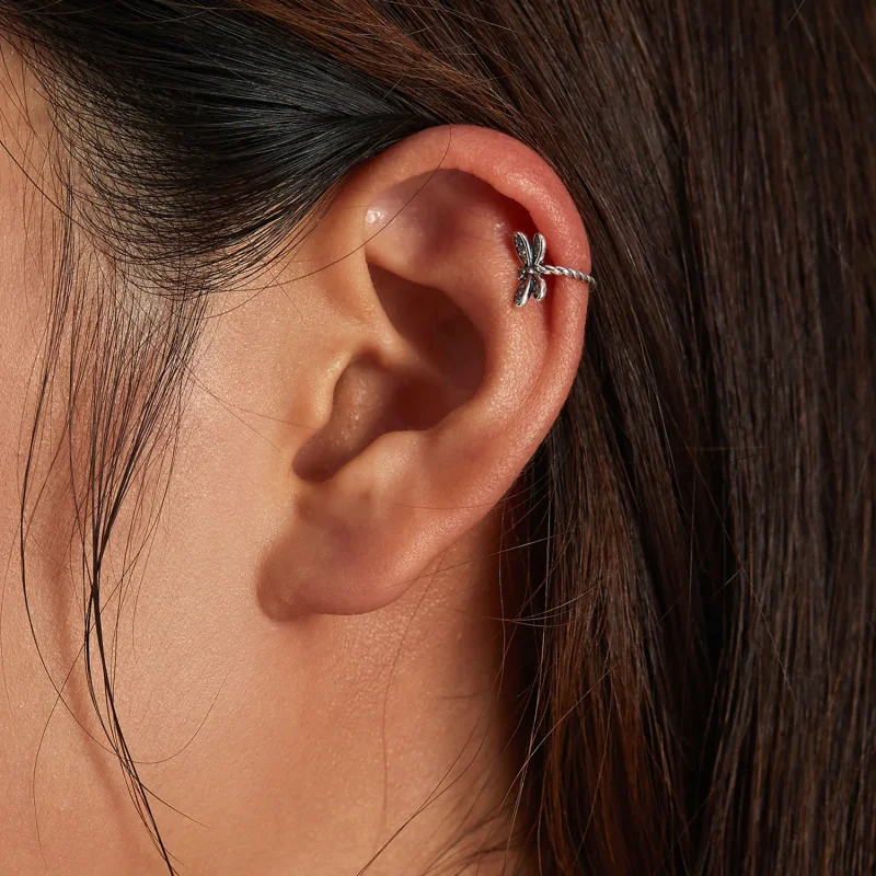 (image for) Pandora Style Delicate Dragonfly Ear clip - SCE1295 - View 7