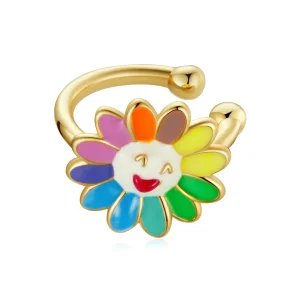 (image for) Pandora Style Pop Sun Flower Ear clip - SCE1235
