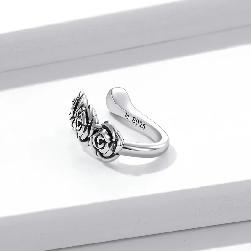 (image for) Pandora Style Retro Rose Ear clip - BSE582 - View 2