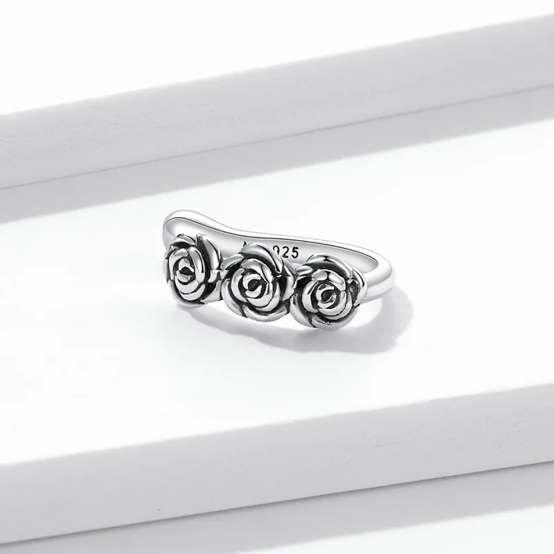 (image for) Pandora Style Retro Rose Ear clip - BSE582 - View 3