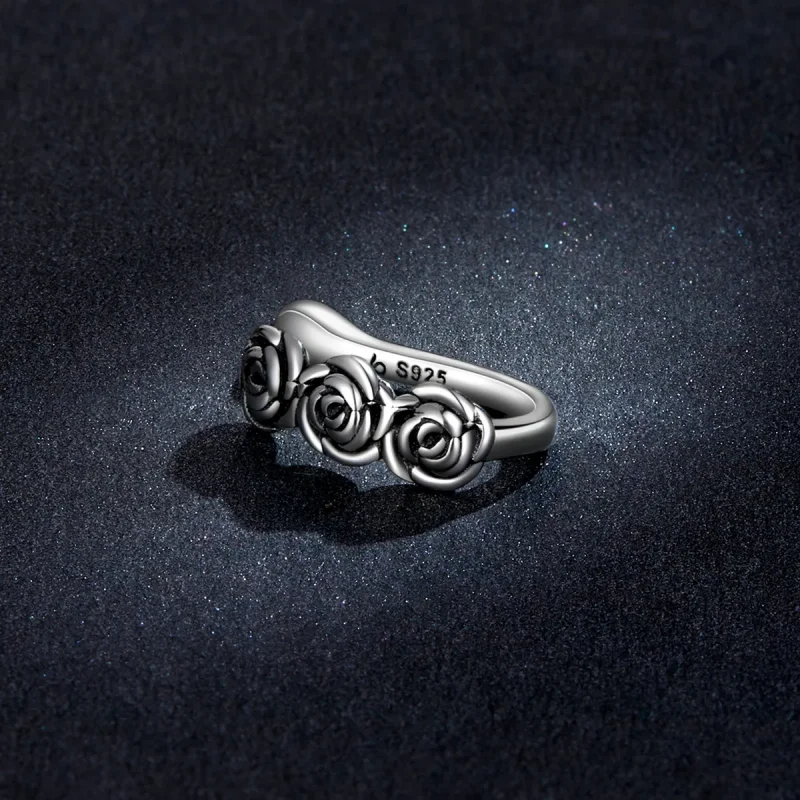 (image for) Pandora Style Retro Rose Ear clip - BSE582 - View 5