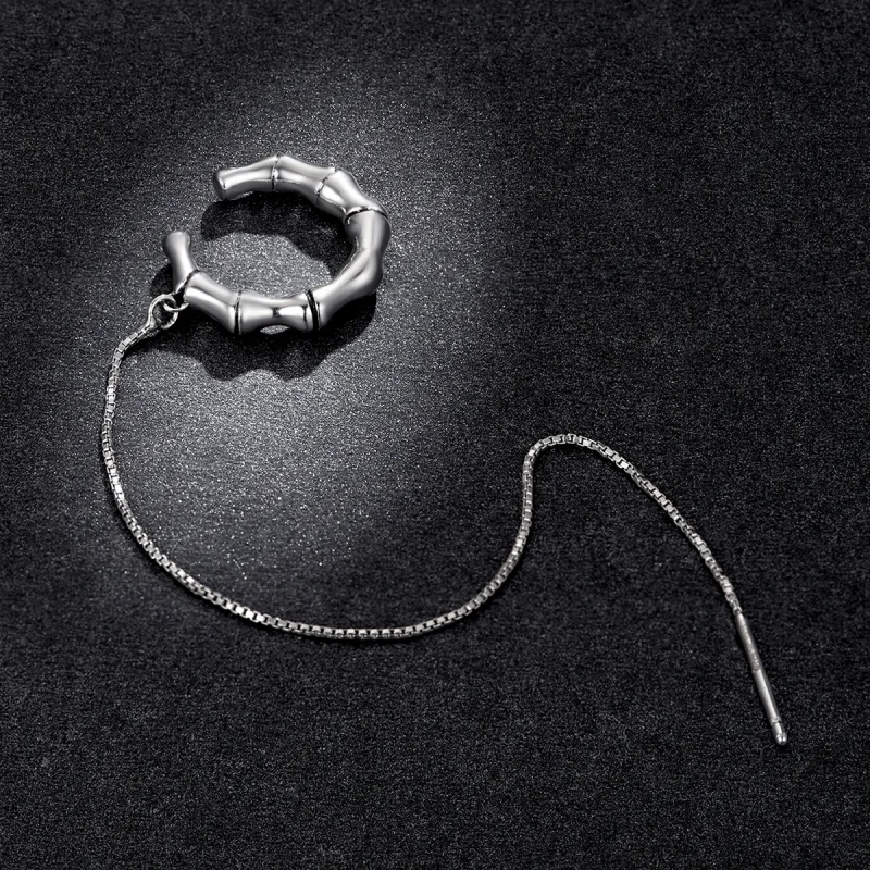 (image for) Pandora Style Silver Bamboo Ear clip - BSE511 - View 5