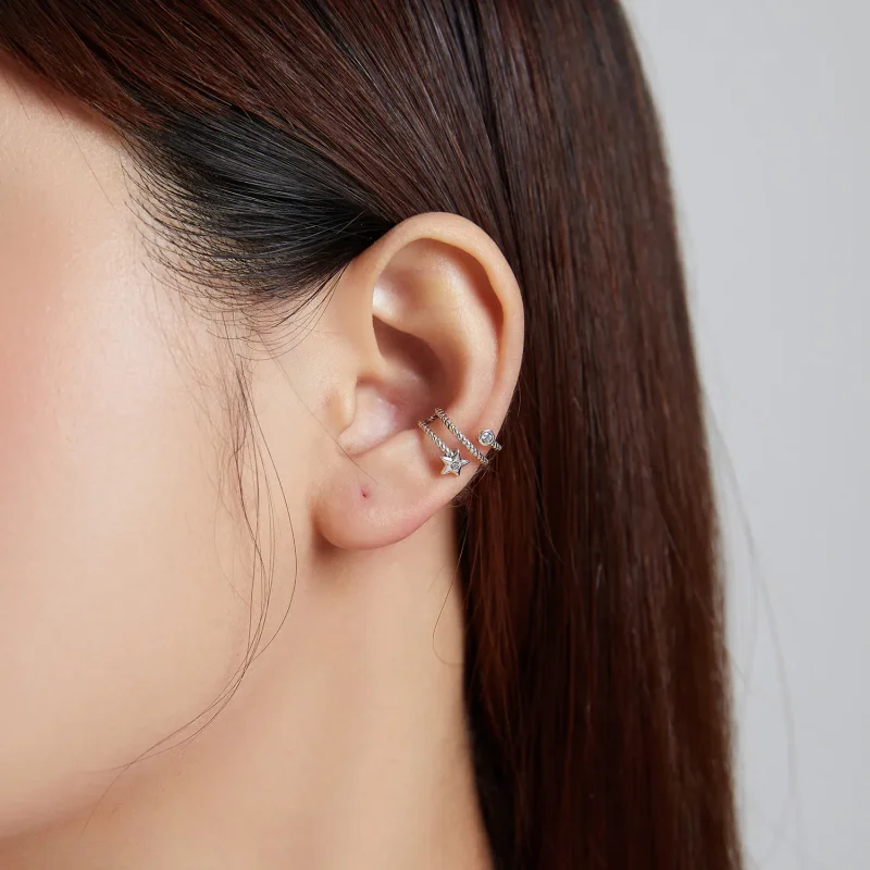 (image for) Pandora Style Star Ear clip - SCE1135 - View 5