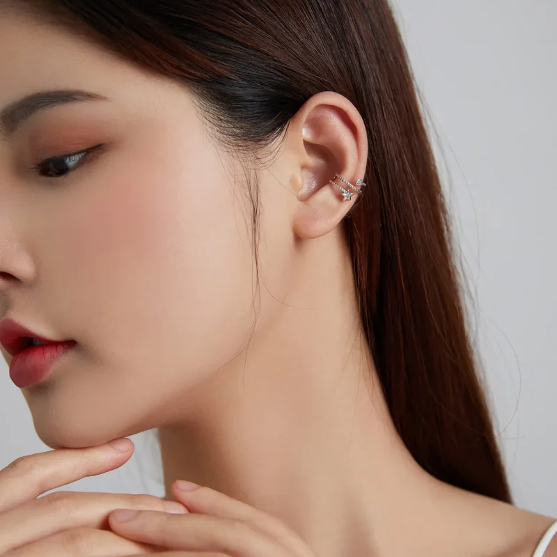 (image for) Pandora Style Star Ear clip - SCE1135 - View 6