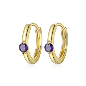(image for) Pandora Style 18ct Gold Plated Ball Hoop Earrings - SCE1050-VT
