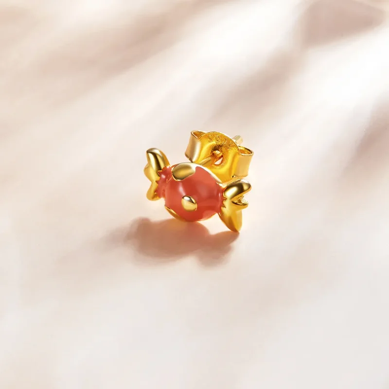 (image for) Pandora Style 18ct Gold Plated Candy Stud Earrings - SCE1162 - View 2