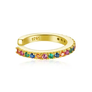 (image for) Pandora Style 18ct Gold Plated Colorful Ear clip - SCE993-B