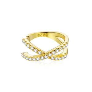 (image for) Pandora Style 18ct Gold Plated Cross Ear clip - SCE997-B