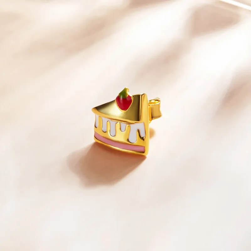 (image for) Pandora Style 18ct Gold Plated Dessert Stud Earrings - SCE1160 - View 2
