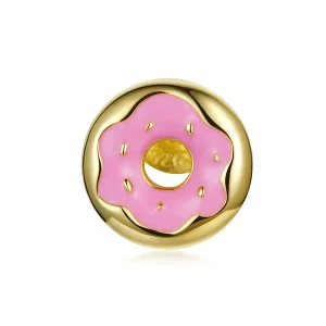 (image for) Pandora Style 18ct Gold Plated Donut Stud Earrings - SCE1163
