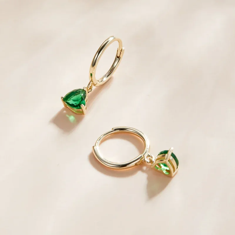 (image for) Pandora Style 18ct Gold Plated Hearts Dangle Earrings - SCE1019-GN - View 2