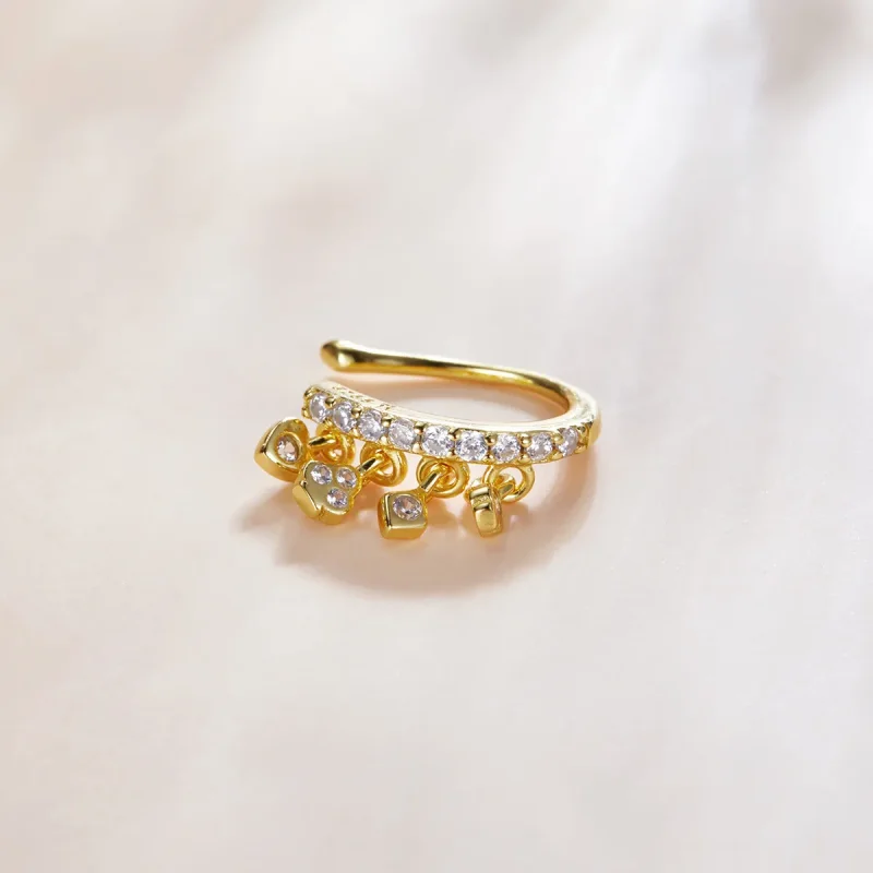 (image for) Pandora Style 18ct Gold Plated My Girl Ear clip - SCE1075 - View 2