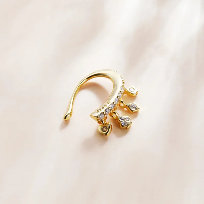 (image for) Pandora Style 18ct Gold Plated My Girl Ear clip - SCE1075 - View 3