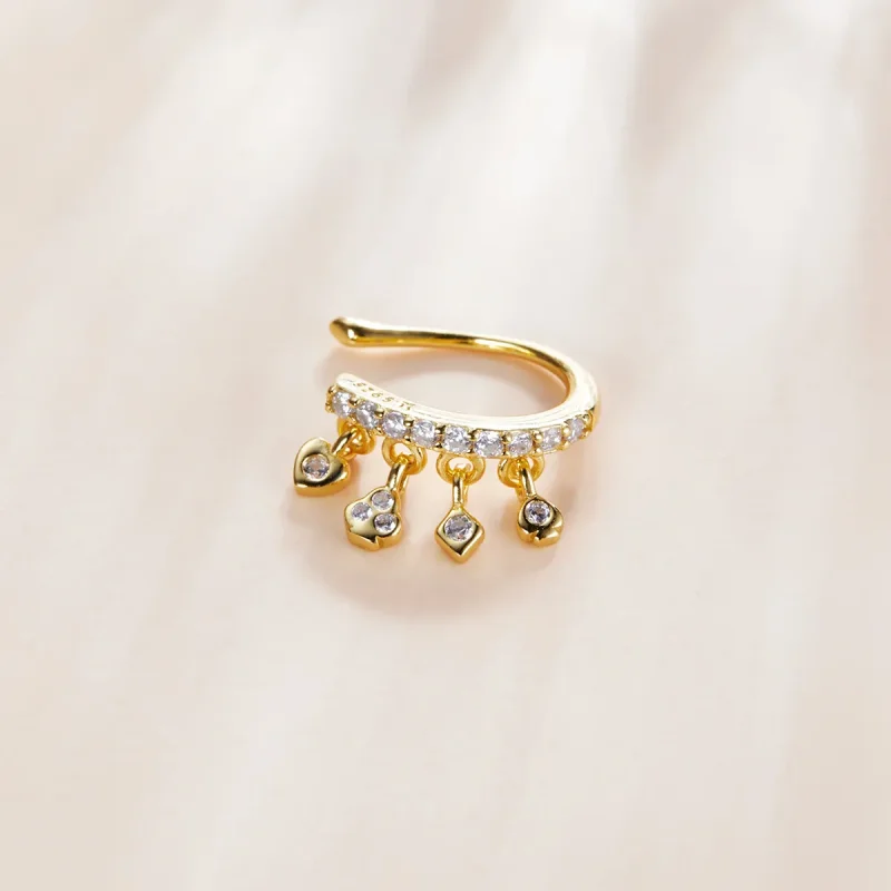 (image for) Pandora Style 18ct Gold Plated My Girl Ear clip - SCE1075 - View 4