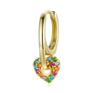 (image for) Pandora Style 18ct Gold Plated Mysterious Spain Love Hoop Earrings - SCE1149