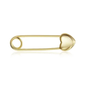 (image for) Pandora Style 18ct Gold Plated Safety Pin Stud Earrings - SCE1088