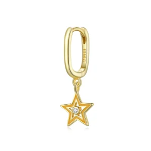 (image for) Pandora Style 18ct Gold Plated Shining Star Dangle Earrings - SCE1077-OG