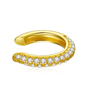 (image for) Pandora Style 18ct Gold Plated Simple Ear clip - SCE996-B