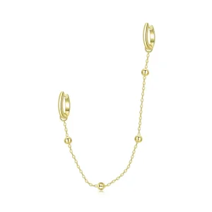 (image for) Pandora Style 18ct Gold Plated Single Dangle Earrings - SCE1095