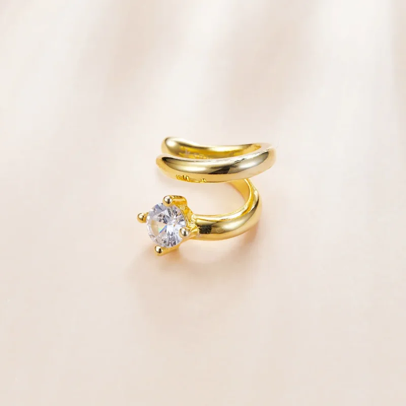 (image for) Pandora Style 18ct Gold Plated snake Ear clip - SCE1076 - View 2