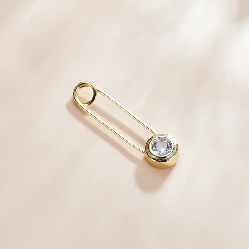 (image for) Pandora Style 18ct Gold Plated Snap-Pin Stud-Shine Stud Earrings - SCE1087 - View 2