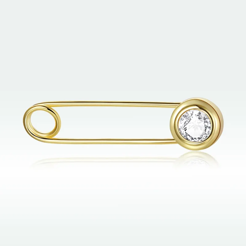 (image for) Pandora Style 18ct Gold Plated Snap-Pin Stud-Shine Stud Earrings - SCE1087 - View 5