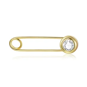 (image for) Pandora Style 18ct Gold Plated Snap-Pin Stud-Shine Stud Earrings - SCE1087