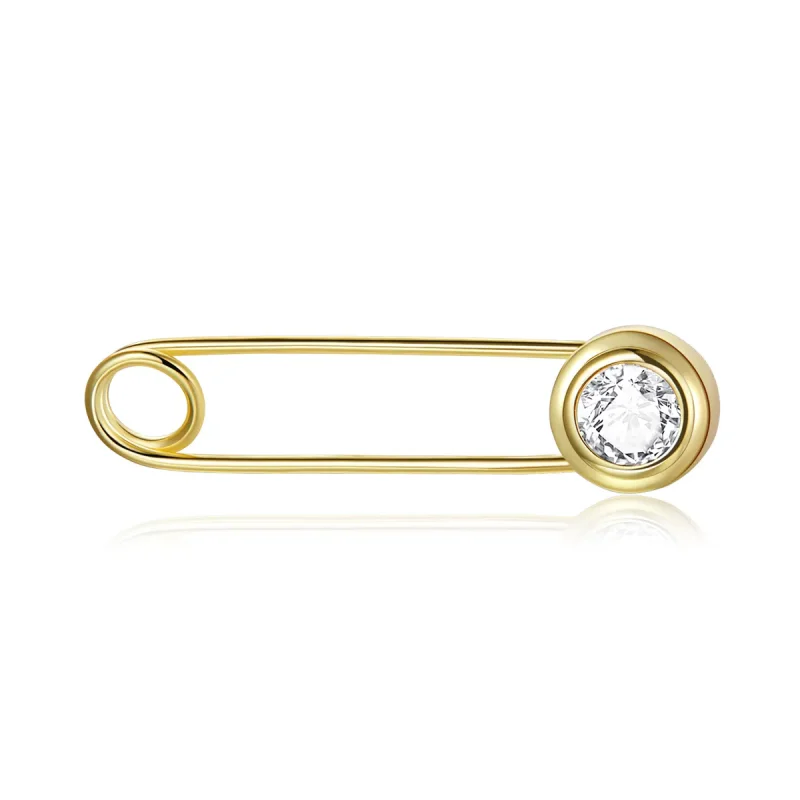 (image for) Pandora Style 18ct Gold Plated Snap-Pin Stud-Shine Stud Earrings - SCE1087