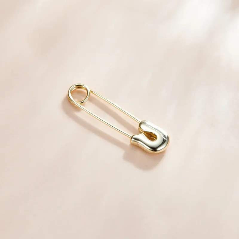 (image for) Pandora Style 18ct Gold Plated Snap-Pin Stud-Simple Stud Earrings - SCE1086 - View 2
