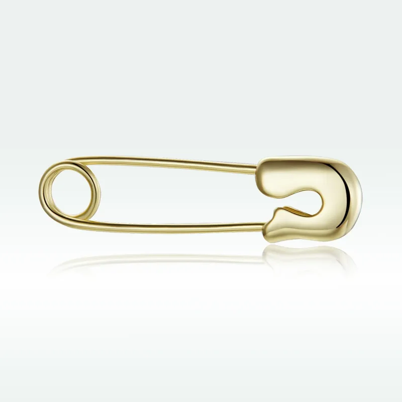 (image for) Pandora Style 18ct Gold Plated Snap-Pin Stud-Simple Stud Earrings - SCE1086 - View 5