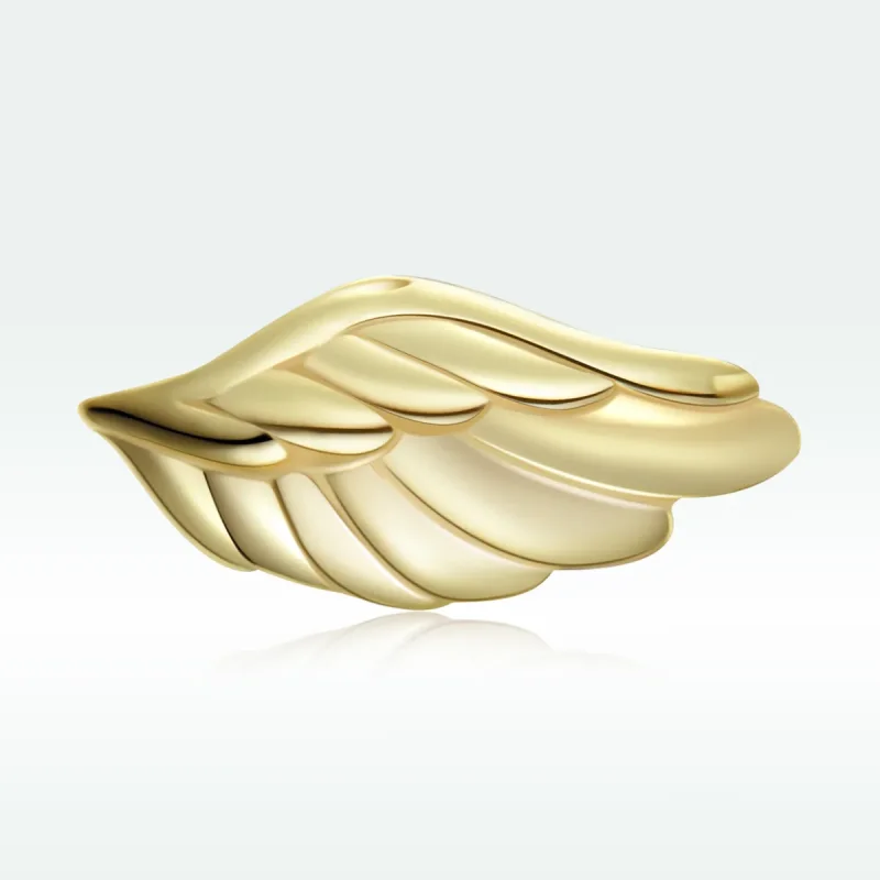 (image for) Pandora Style 18ct Gold Plated Wing Stud Earrings - SCE1092 - View 4