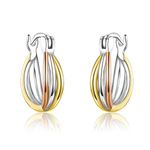 (image for) Pandora Style Bicolor Stud Earrings - SCE719