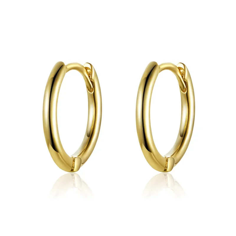 (image for) Pandora Style Gold-Plated Hoop Earrings - SCE558