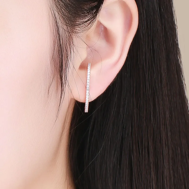 (image for) Pandora Style Rose Gold Elegant Radians Hoop Earrings - SCE548 - View 6