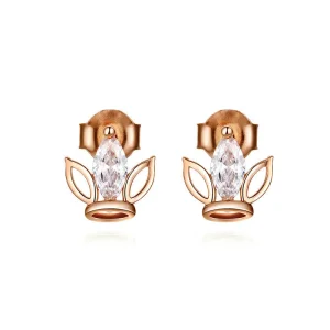 (image for) Pandora Style Rose Gold Guard Stud Earrings - SCE607