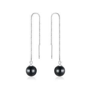 (image for) Pandora Style Silver Agate Dangle Earrings - SCE878