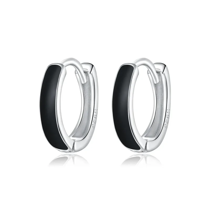 (image for) Pandora Style Silver Anti-Allergy Hoop Earrings - SCE1047