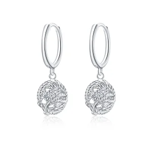 (image for) Pandora Style Silver Ball of Yarn Dangle Earrings - SCE981