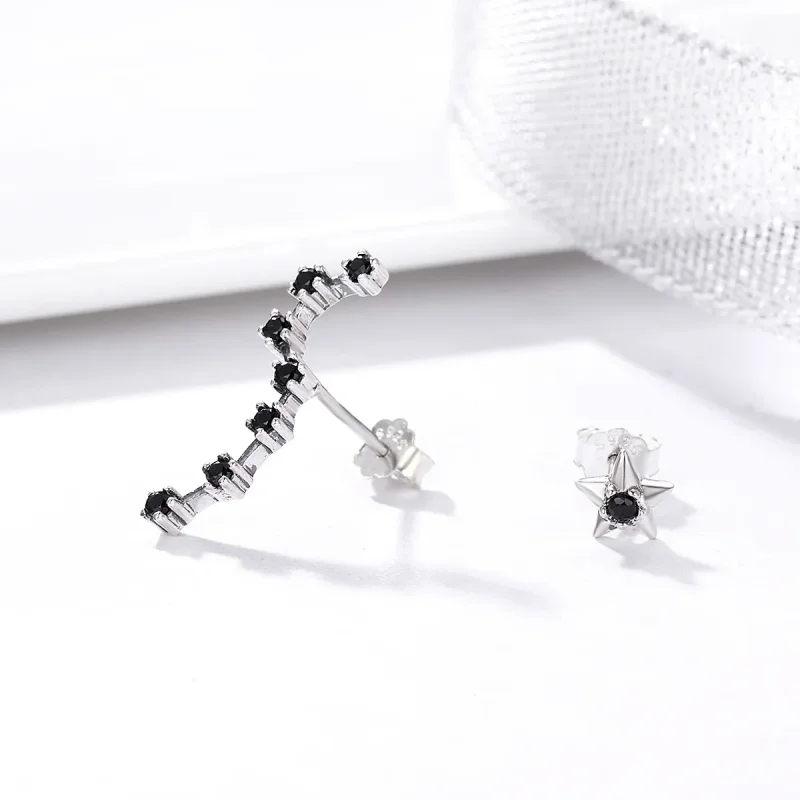 (image for) Pandora Style Silver Big Dipper Stud Earrings - SCE166 - View 4